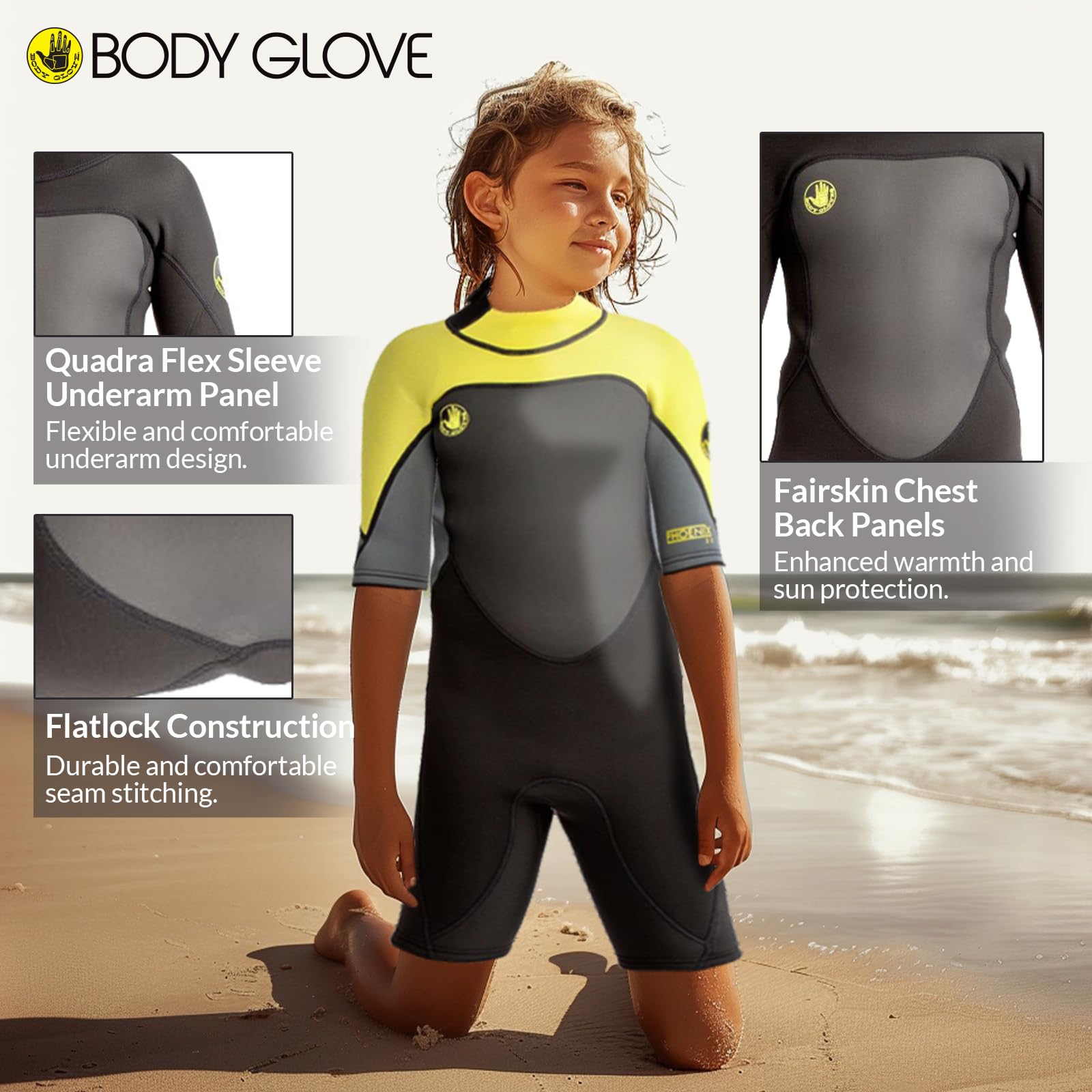 Amazon.com: Body Glove Phoenix 2mm Kids Wetsuit for Boys Girls
