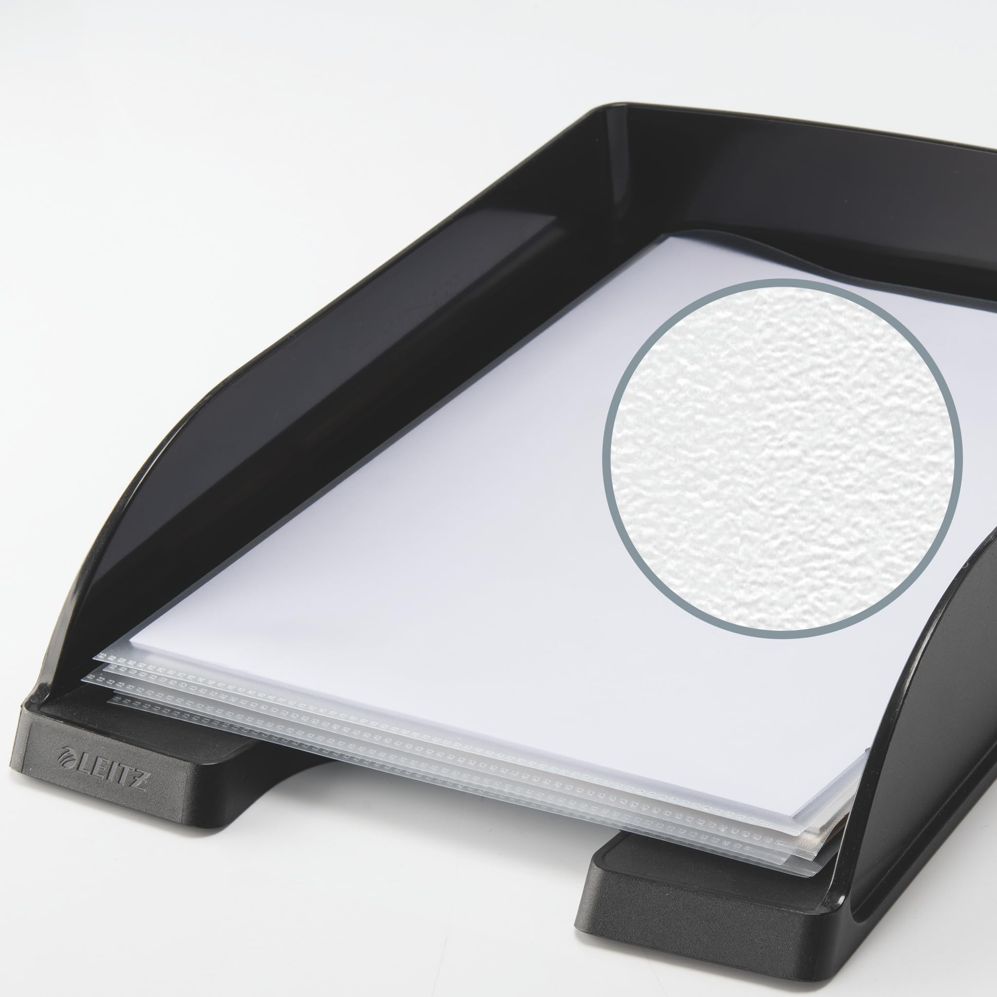 Esselte-Leitz - Funda para documentos (A4, polipropileno, granulada), transparente