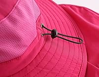 Vista 45 de Home Prefer Sombrero de malla para exteriores UPF50+ Sombrero de pesca de ala ancha con solapa para el cuello Azul marino