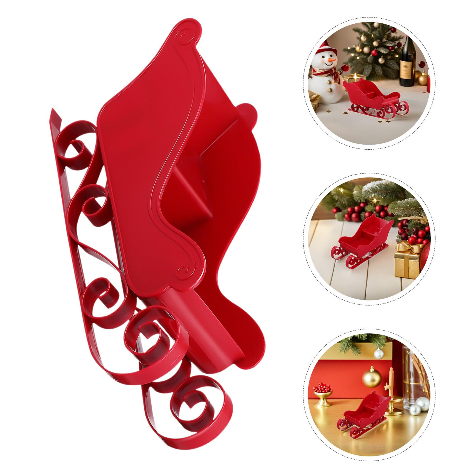 Alipis 4stücke Mini-schlitten-weihnachtsdeko aus Dekorativer Tischschmuck Festliche Weihnachtsschmuckidee Kleiner Schlitten für Baumhänger Süßigkeitenhalter und Weihnachtsschmuck