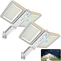Vista 1 de ropelux Luces Solares para Exteriores, 6000LM Luces para Exteriores con Sensor de Movimiento Paneles Solares Dobles Grandes, IP65 Resistente al Agua