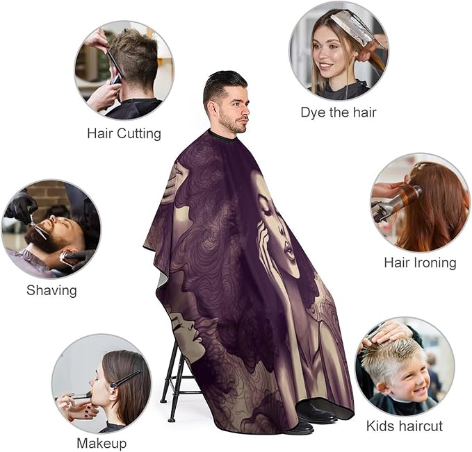 Capa para Corte de Cabello Impermeable con Hebilla Ajustable miniatura 3