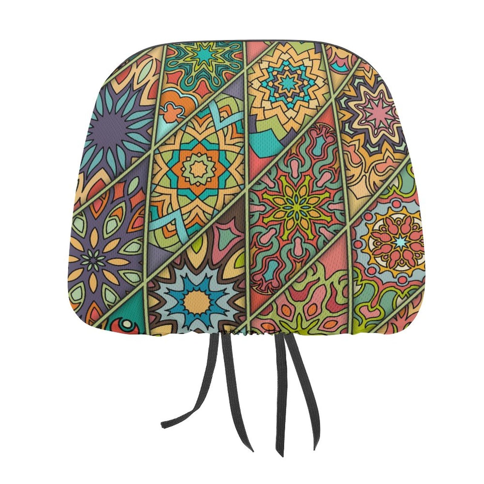 FJQWKLF Flower Texture Car Head Rest Covers, Novelty Print, Universal Decorative Covers, 2 Pack Headrest Covers