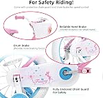 JOYSTAR Fairy 12" 14" 16" 18” Inch Kids Bike with Training Wheels & Handbrake for 2-9 Years Old Girls (Pink & Purple)