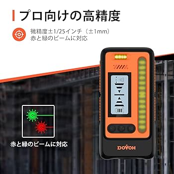 Amazon.co.jp: DOVOH レーザー墨出し器専用受光器、グリーン