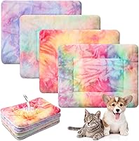 Vista 21 de Haull 4 piezas de ropa de cama impermeable de conejillo de indias de invierno, cama de conejillo de indias, forros de jaula de felpa, tapete suave