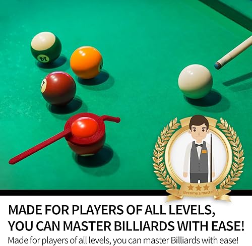 Miniatura 8 de Ayuda de entrenamiento de billar en la piscina, marcador de posición de la pelota con guía de visión ajustable, guía de práctica para apuntar