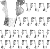 Vista 10 de Perchas de vigas de 2 x 4 para madera de calibre 20, galvanizado, soporte de vigueta para montaje en la cara, soporte para piso de terraza, marco