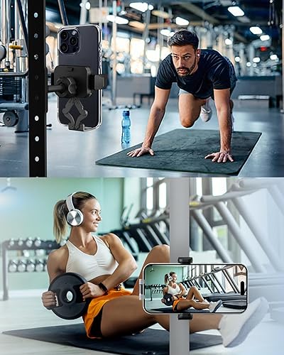Miniatura 7 de OEO Soporte magnético para teléfono para gimnasio  Soporte magnético para teléfono de gimnasio con abrazadera de liberación rápida para Android y