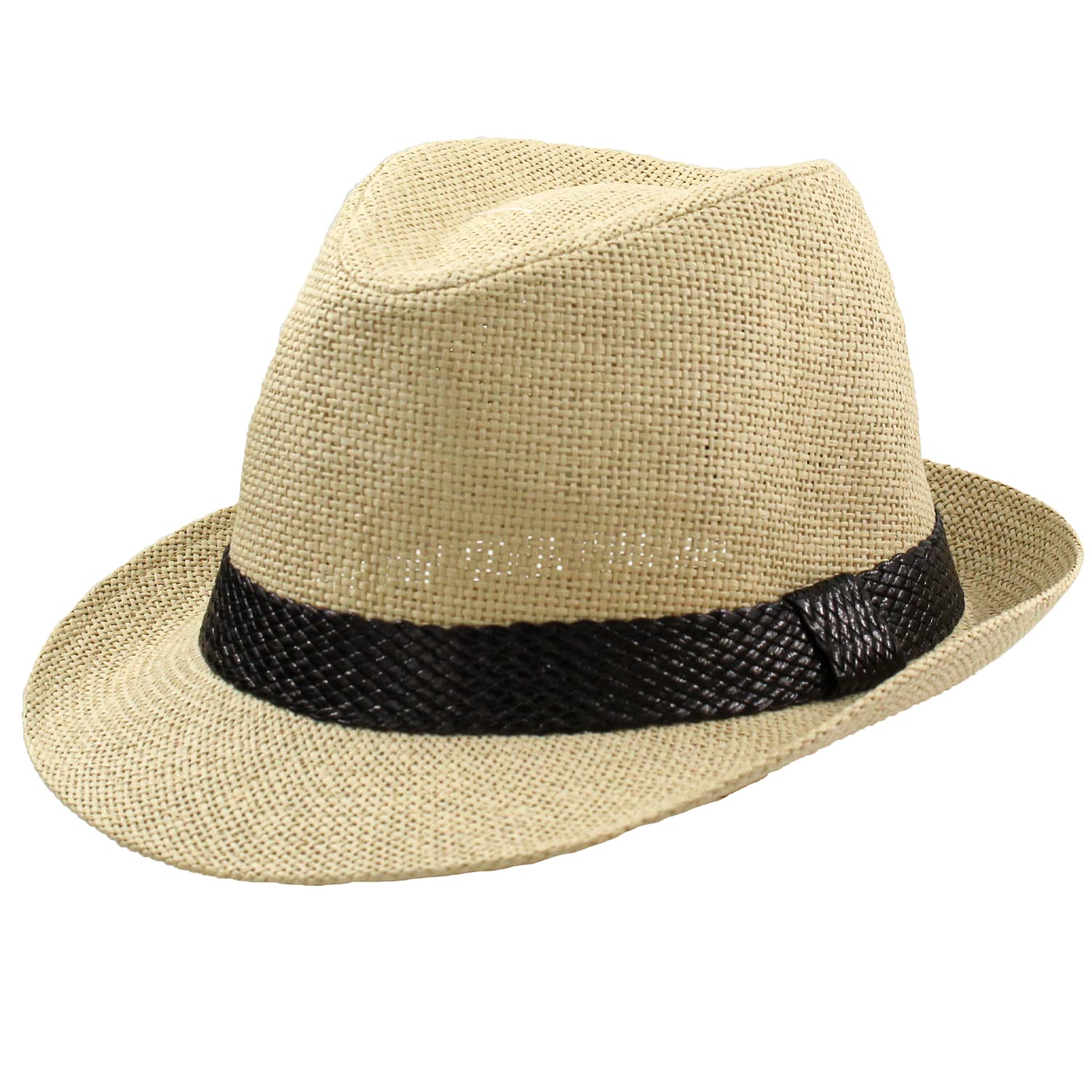 Sombrero Paja de Papel Hombre Mujer Gorra Panamá Verano Playa de ala Corta Moda Unisex 57/58CM