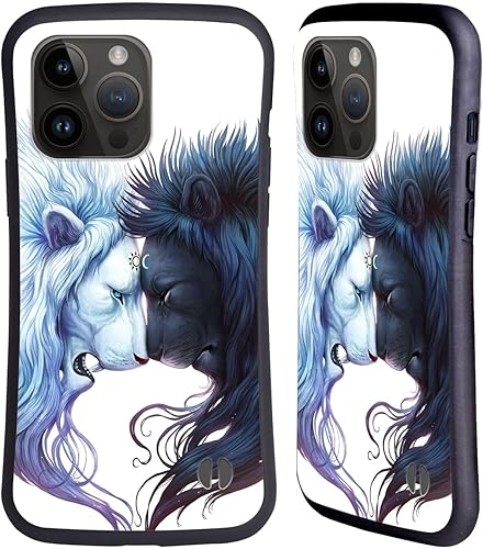 Miniatura 8 de Head Case Designs Officially Licensed Jonas JoJoesArt Jödicke Yin Yang Wolves Creatures Hybrid Case Compatible with Apple iPhone 15 Pro Max