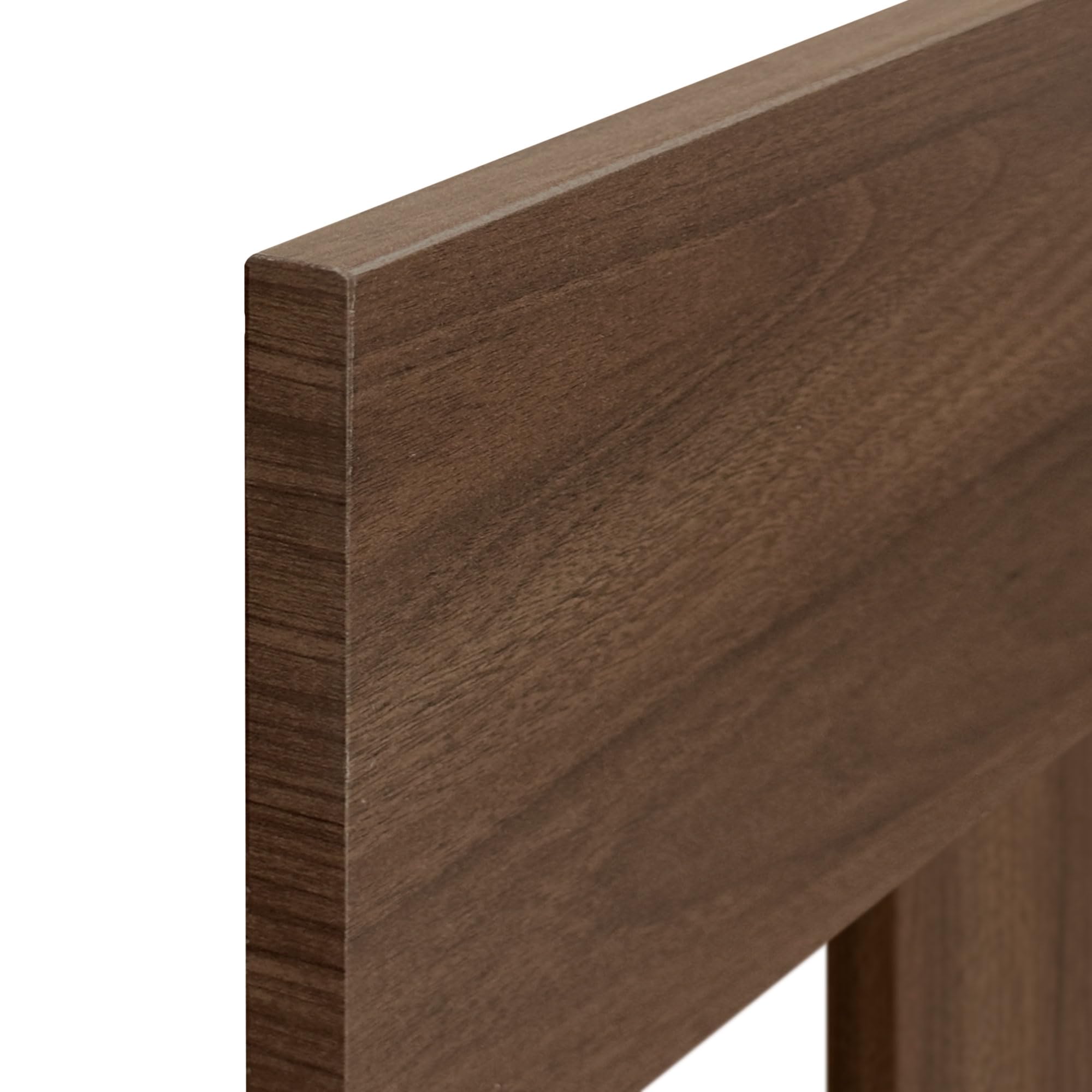 DHOME Testiera in Legno Riciclato MDF Orizzontale Stile Recinto per Letto con Pallet Ferramenta Inclusa (200cm Dual, Noce)
