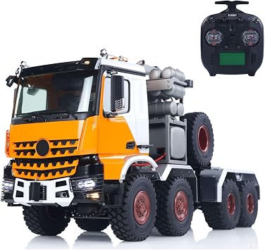 1/14 8x8 Metal RC Off Road Tractor Truck Ar3363 Remote Control Lorry Car Differential Lock Axle 3Speed Gearbox I6S Radio Hobby Grade Model