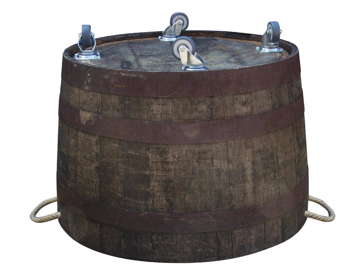 Maceteros Grandes Exterior Temesso Maceta De Madera, Medio Barril Macetero  Para Jardín, Media Barrica Decoración - Barril De Whisky (con Asas  Laterales + Ruedas Maceteros Exterior, image size:1500x1150
