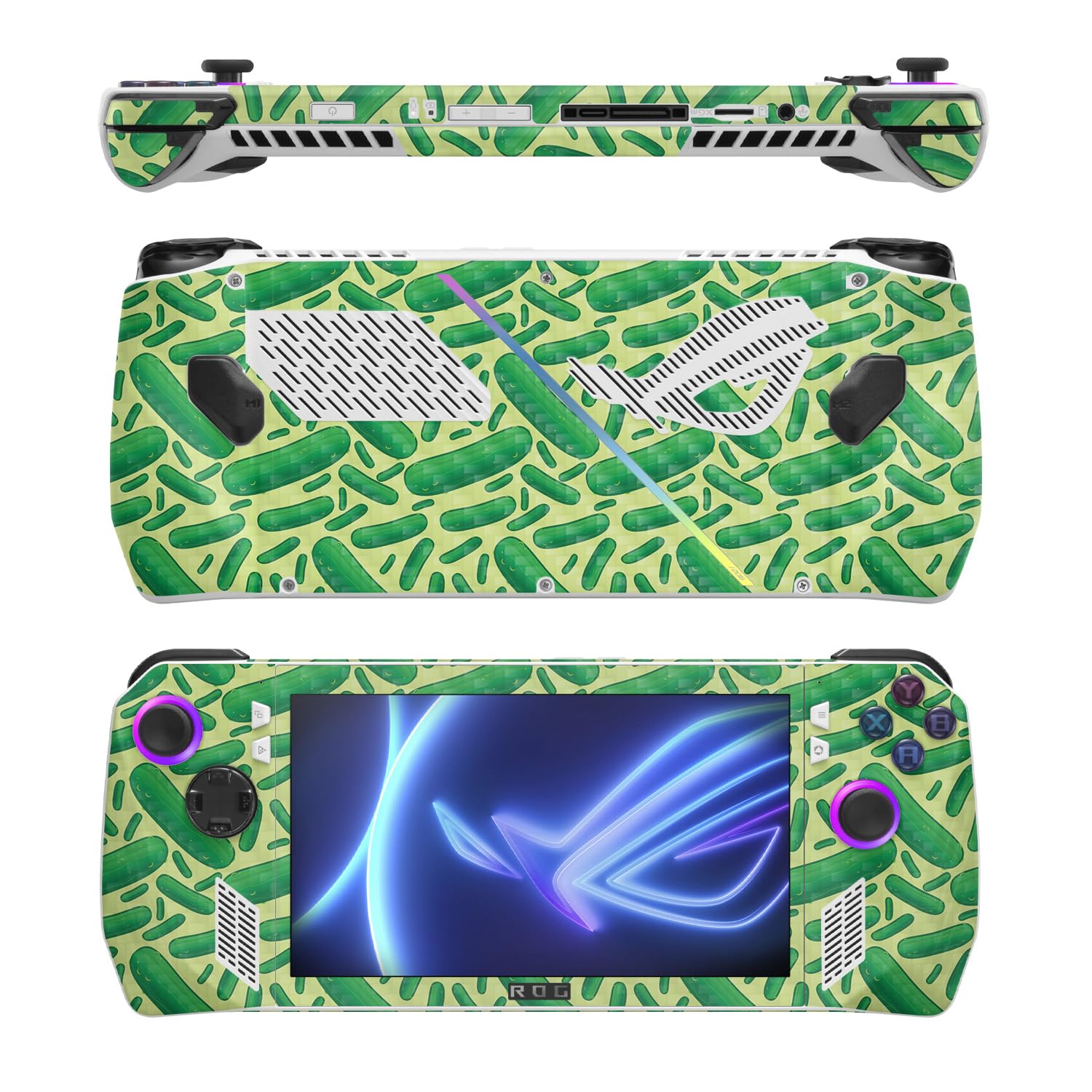 MightySkins Carbon Fiber Skin Compatible with Asus ROG Ally - Pickles | Protective, Durable Textured Carbon Fiber Finish | Easy to Apply, Remove, and Change Styles