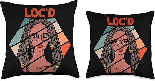 Miniatura 3 de It's the Locs For Me - Afro Hair Black American African Girl Throw Pillow