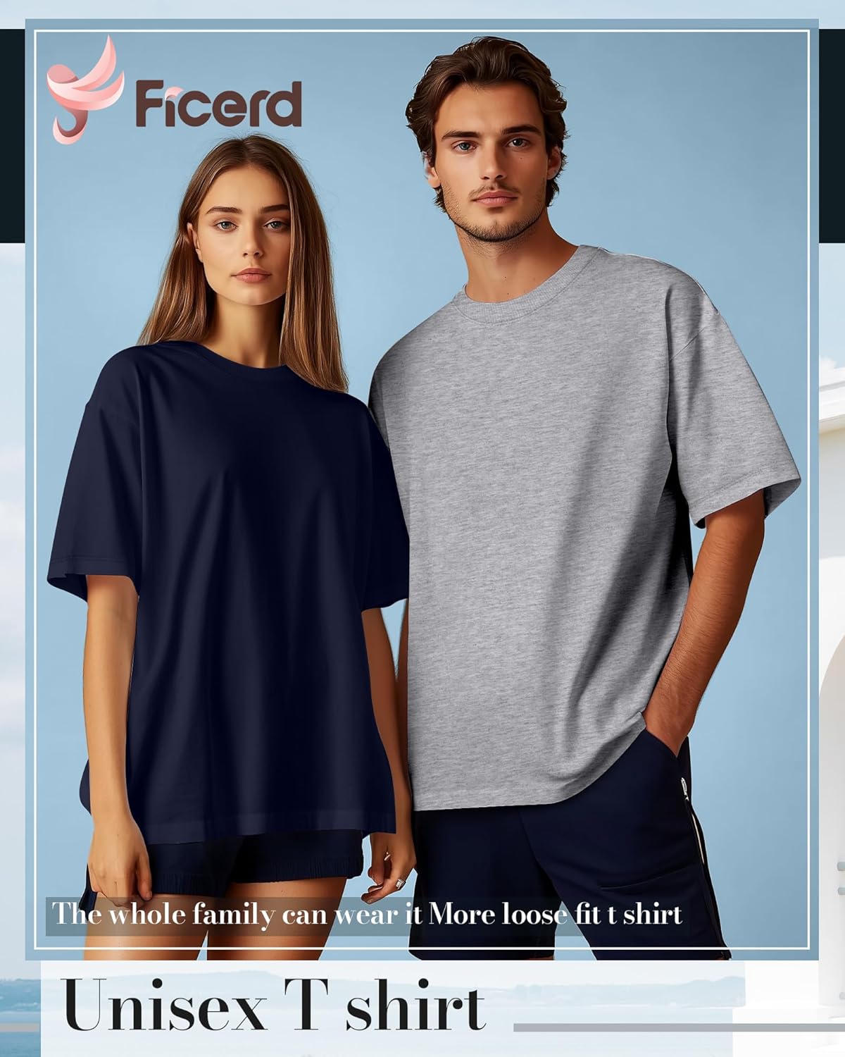 Ficerd 5 Pack Men's Big and Tall Shirts Short Sleeve Cotton Tee Summer Crew Neck Oversize Top Loose Fit Shirt Multipack - Image 6