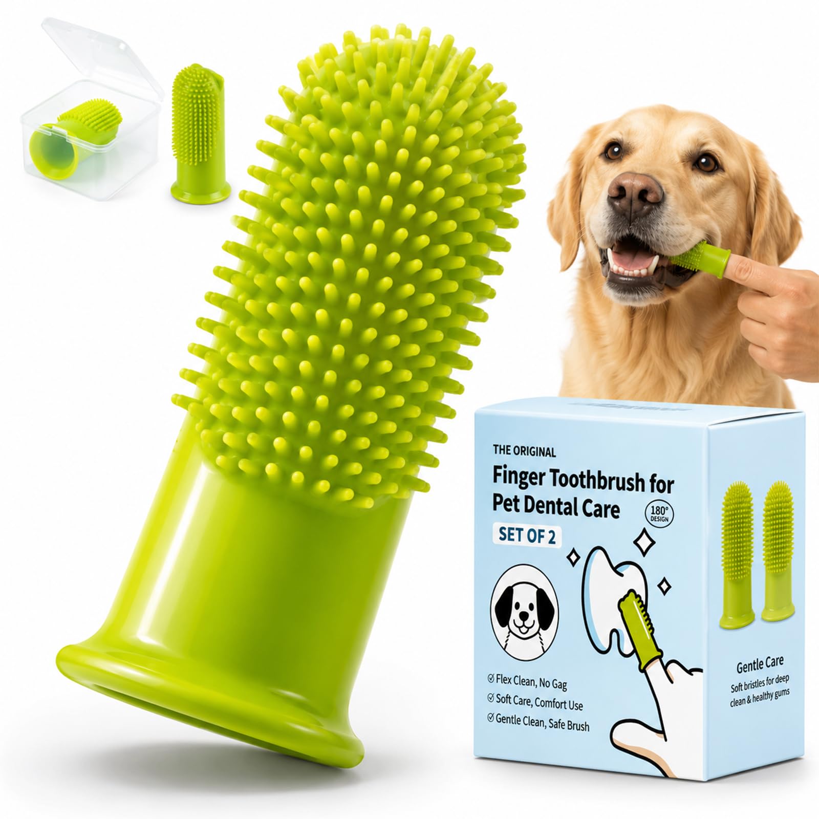 SeranPup Dog Finger Toothbrush