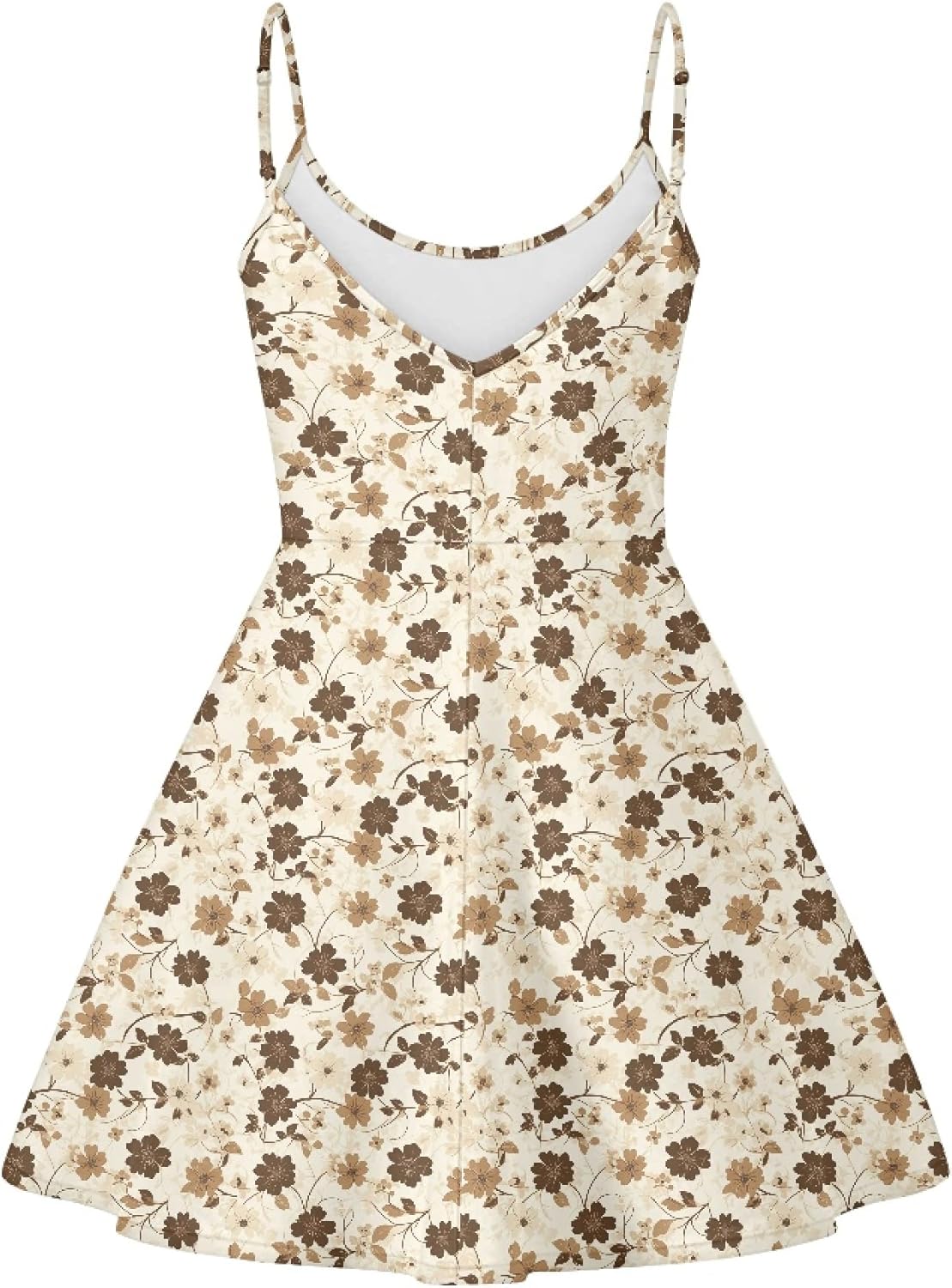 Womens Sundresses Spaghetti Strap Floral A Line Empire Waist Summer Fashion Hawaiian Cute Boho Casual Mini Dress - Image 5