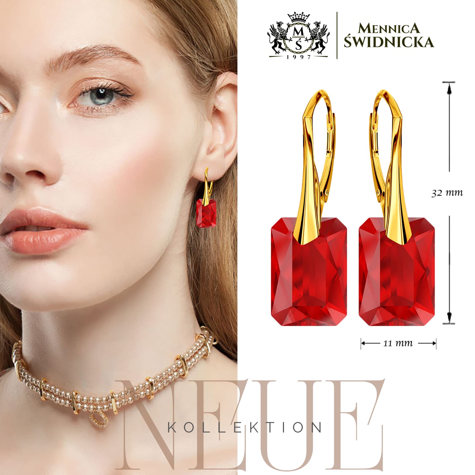 Cierre de solapa, pendientes de bisutería, collar de plata 925, juego de joyas para regalo de cumpleaños para novia, mujer y niña, juego de joyas para mujeres, Plata de ley,