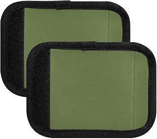 Fundas de asa de equipaje para maleta, equipaje, verde oliva oscuro, identificadores de color sólido, fundas de agarre de mango suave, color verde para accesorios de viaje, paquete de 2