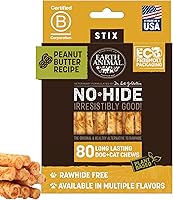 Vista 28 de Earth Animal No Hide Stix - Palitos masticables sin cuero de larga duración para perros pequeños, sabor a carne de res - Paquete de valor de 20