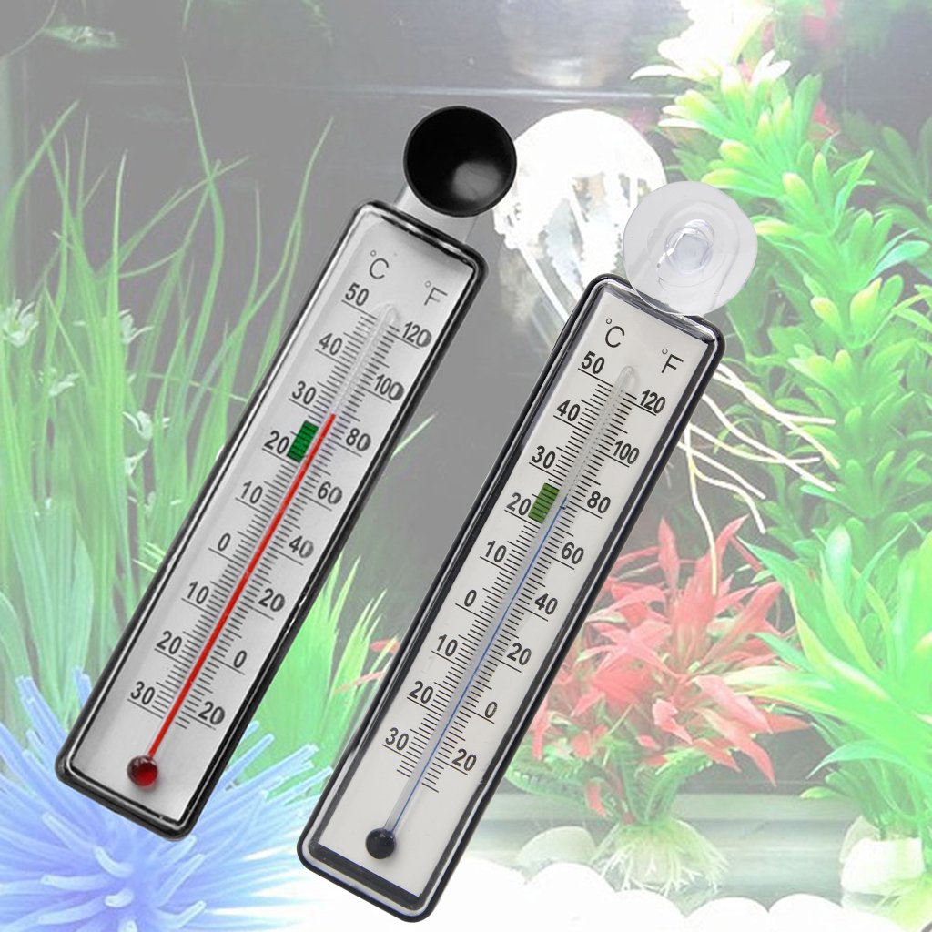 caralin Aquarium Digital Thermometer Fish for Submersible Thermometers Large Numbers No Messy ES Suck Inside of Terrariu