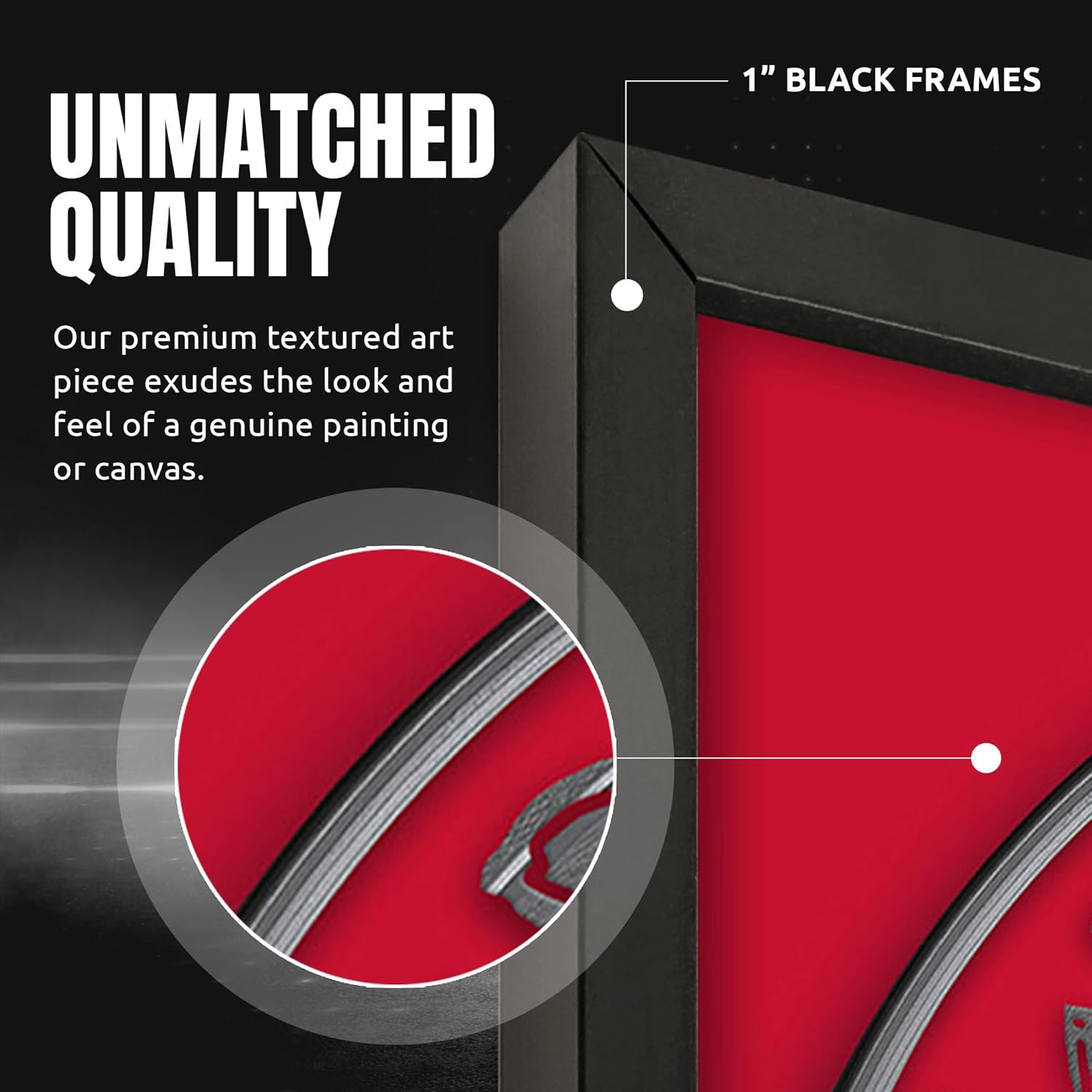 Sporticulture NCAA Utah Utes Football Wall Art Framed Vinyl Record Decor Print - 13X13 Ready-to-Hang Posters For Boys Bedroom & Decorations for Man Cave