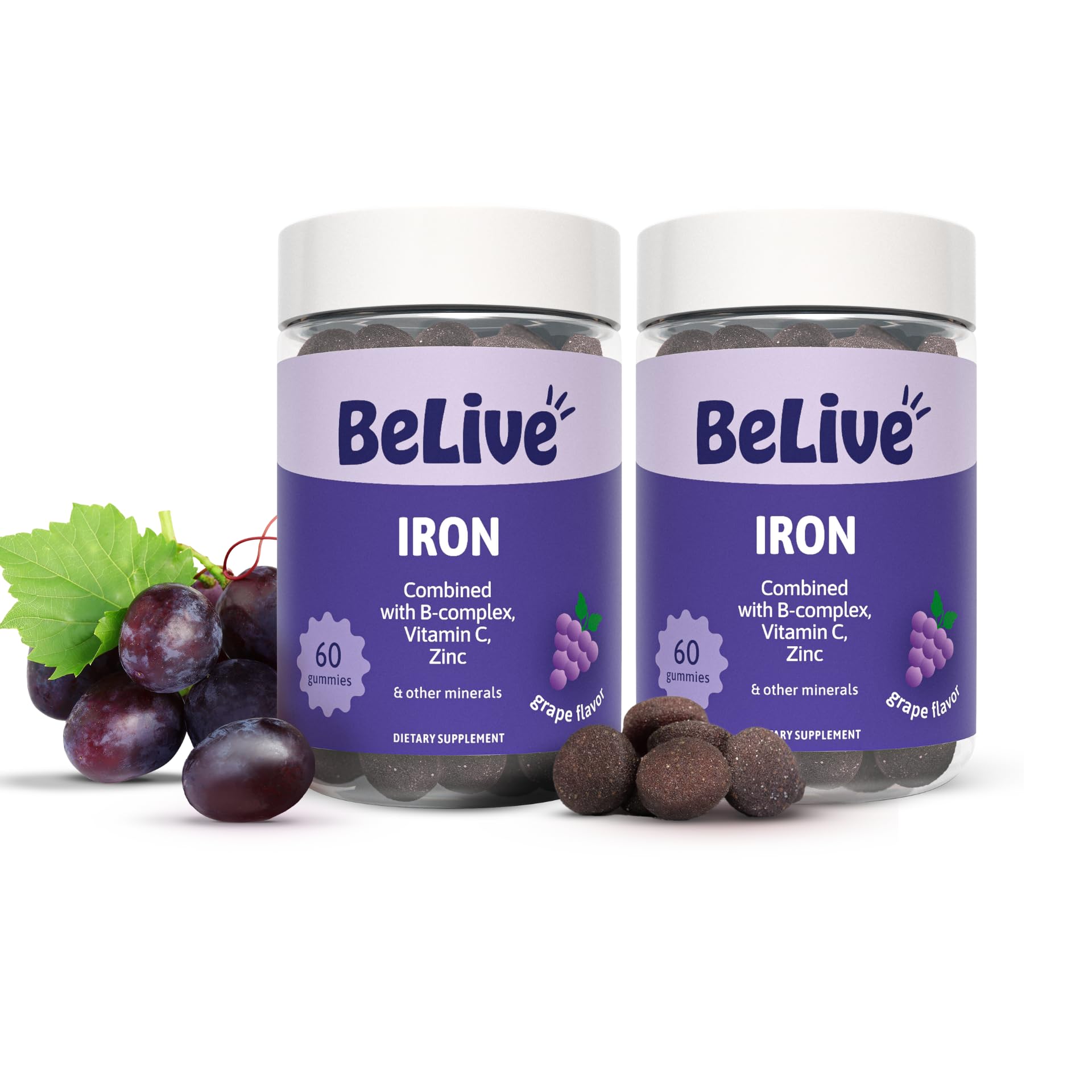 Belive Iron Gummies, Multivitamin Supplement, Blood Oxygen Support, 60 Ct — Amazon image 9