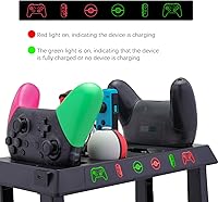 Vista 3 de Cargador para Nintendo Switch, cargador para controladores de interruptor, controladores Poke Ball Plus, soporte de almacenamiento