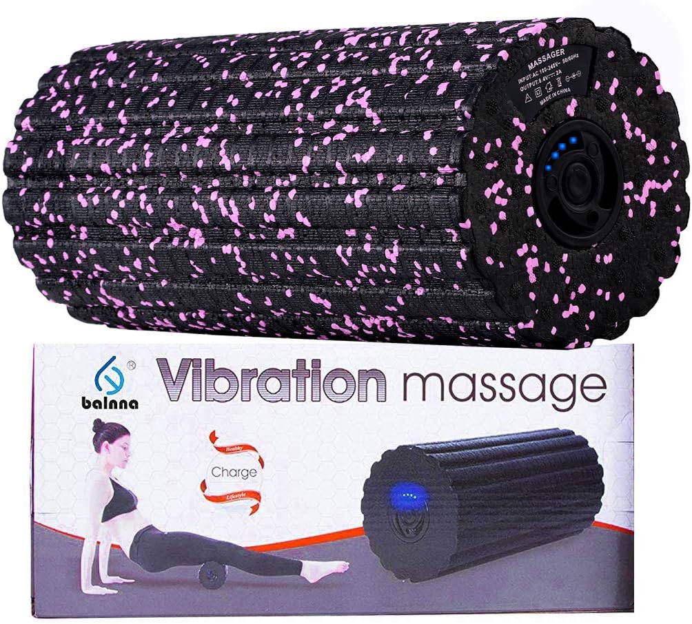 Electric Foam Roller with 4-Speed Vibrating - High Intensity Vibration Roller for Recovery, Exercise, Yoga & Deep Tissue Trigger Point Sports, Electric Massage Muscle Roller