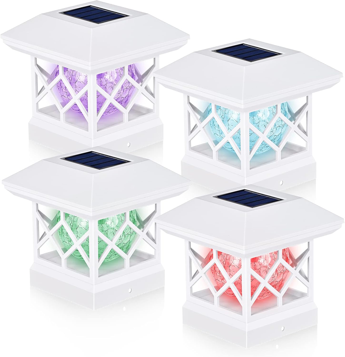 TWINSLUXES Solar Post Cap Light Outdoor, Waterproof LED Fence Post