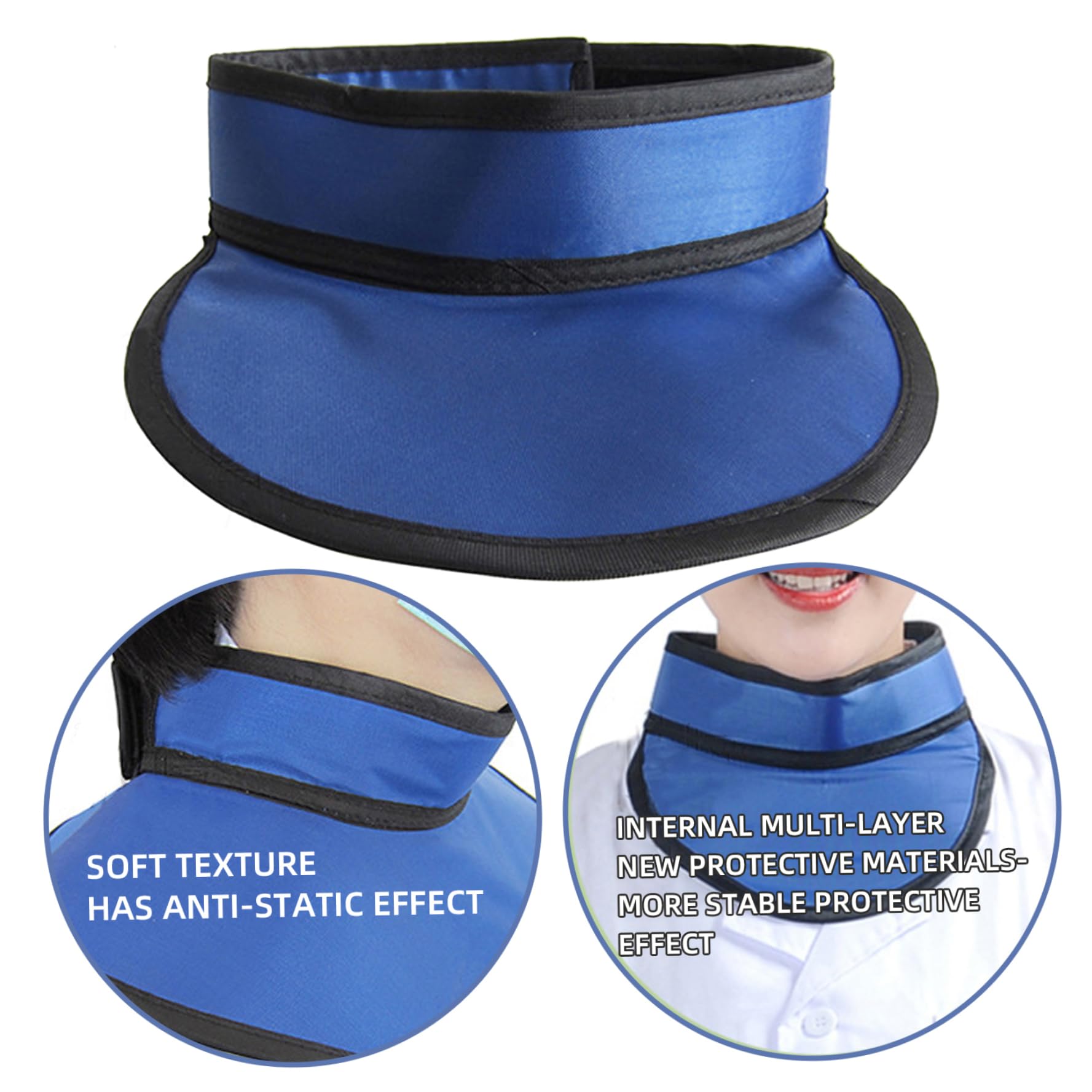 Collarín de plomo con protección radiológica para tiroides, protección contra rayos X, cubierta para collarín de para tiroides para suministros hospitalarios, delantal de plomo