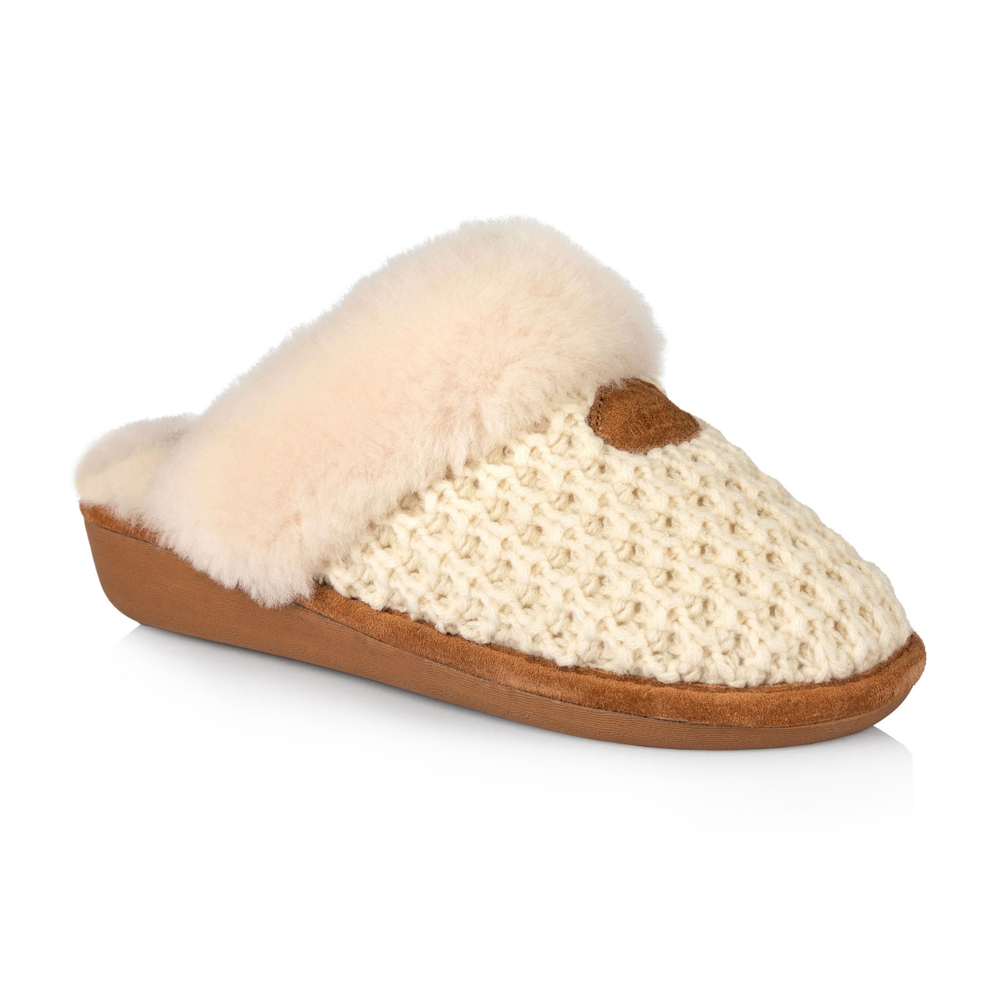 Nuknuuk Cass Women's Shearling Slippers - Comfy Indoor/Outdoor Scuff Slippers with Memory Foam/Anti-Slip Outsole