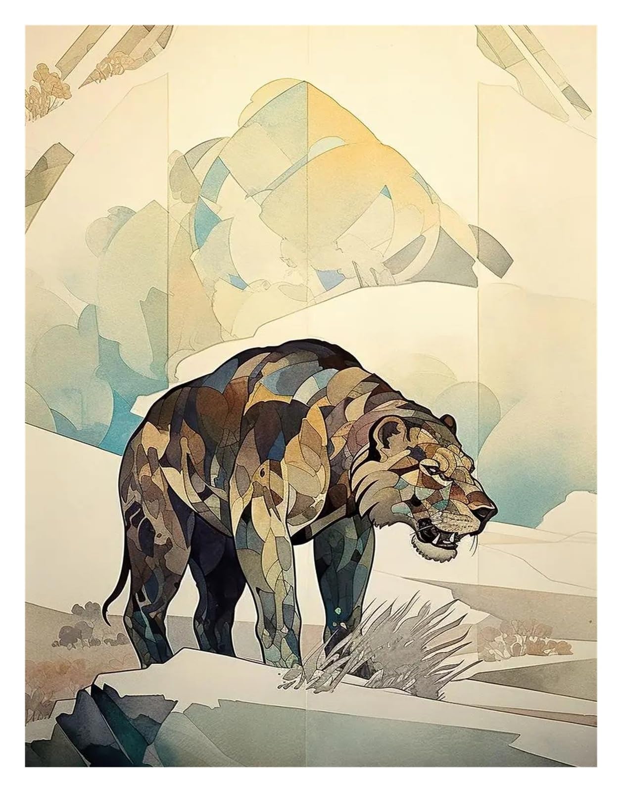 Peinture impression sur toile rétro japonaise avec finitions premium 40x60