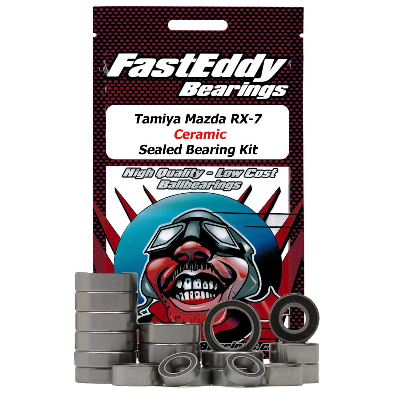 FastEddy BearingsCompatible with Tamiya Mazda RX-7 (TT-01D) Ceramic Sealed Bearing Kit