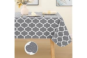 smiry Rectangle Waterproof Vinyl Plastic Tablecloth