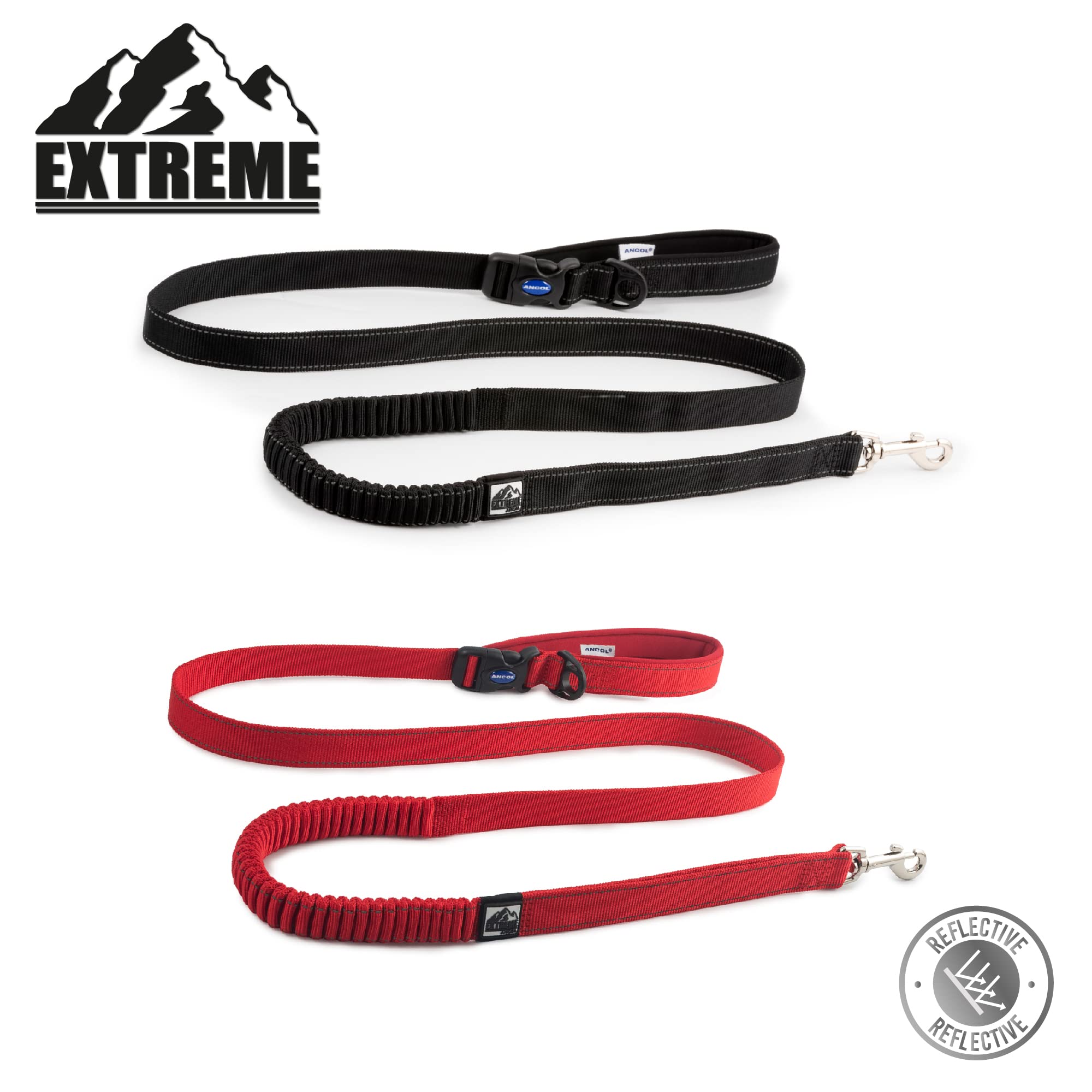 Ancol Extreme Shock Absorb Laufleine 180cm rot