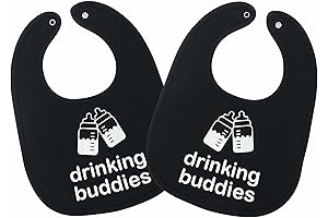 100% Cotton Drinking Buddies Twin Bibs: The Perfect Baby Shower Present