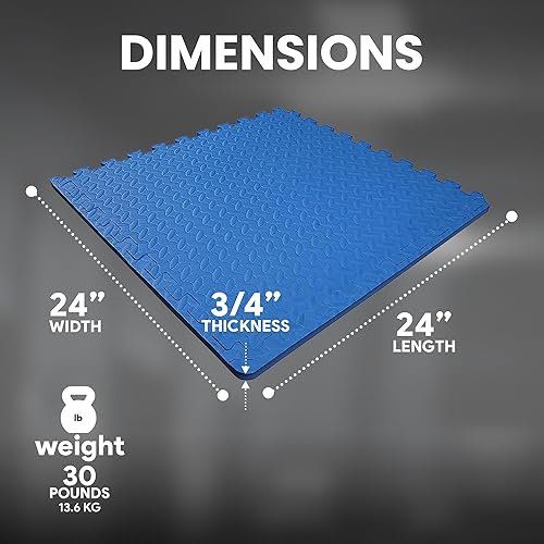 Miniatura 3 de BalanceFrom - Paneles de espuma de etilvinilacetato entrelazable para ejercicios, varios tamaños y colores disponibles, antideslizantes, con bordes