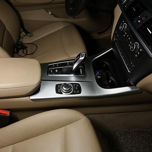 Miniatura 4 de YIWANG ABS cromo palanca de cambios panel ajuste cubierta para BMW X3 F25 X4 F26 2011-2017 mano izquierda coche accesorios