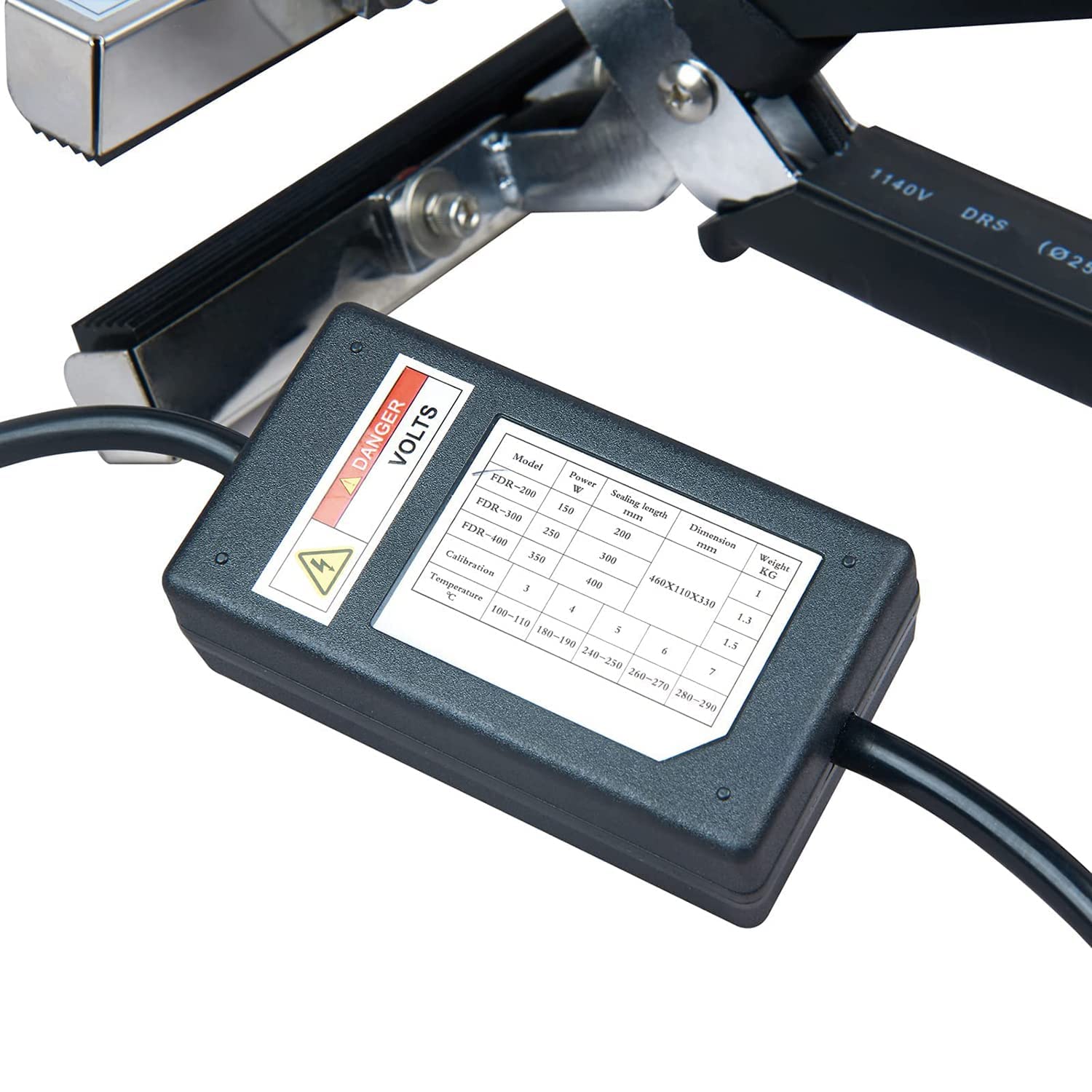 Termosigillatrice Portatile, Pinza Portatile per sigillare, Sigillatrice Termica da 350 W, Larghezza Saldatura 15 mm, per Sacchetto di Alluminio, Sacchetto di cellophane, Sacchetto di Carta Kraft, s