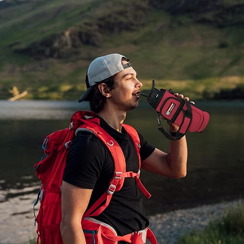 Miniatura 29 de NATURE PIONEOR Water Bottle Holder with Strap,Water Bottle Carrier Bag Sling Sleeve with Adjustable Shoulder Strap & Handle and Large Phone Pocket