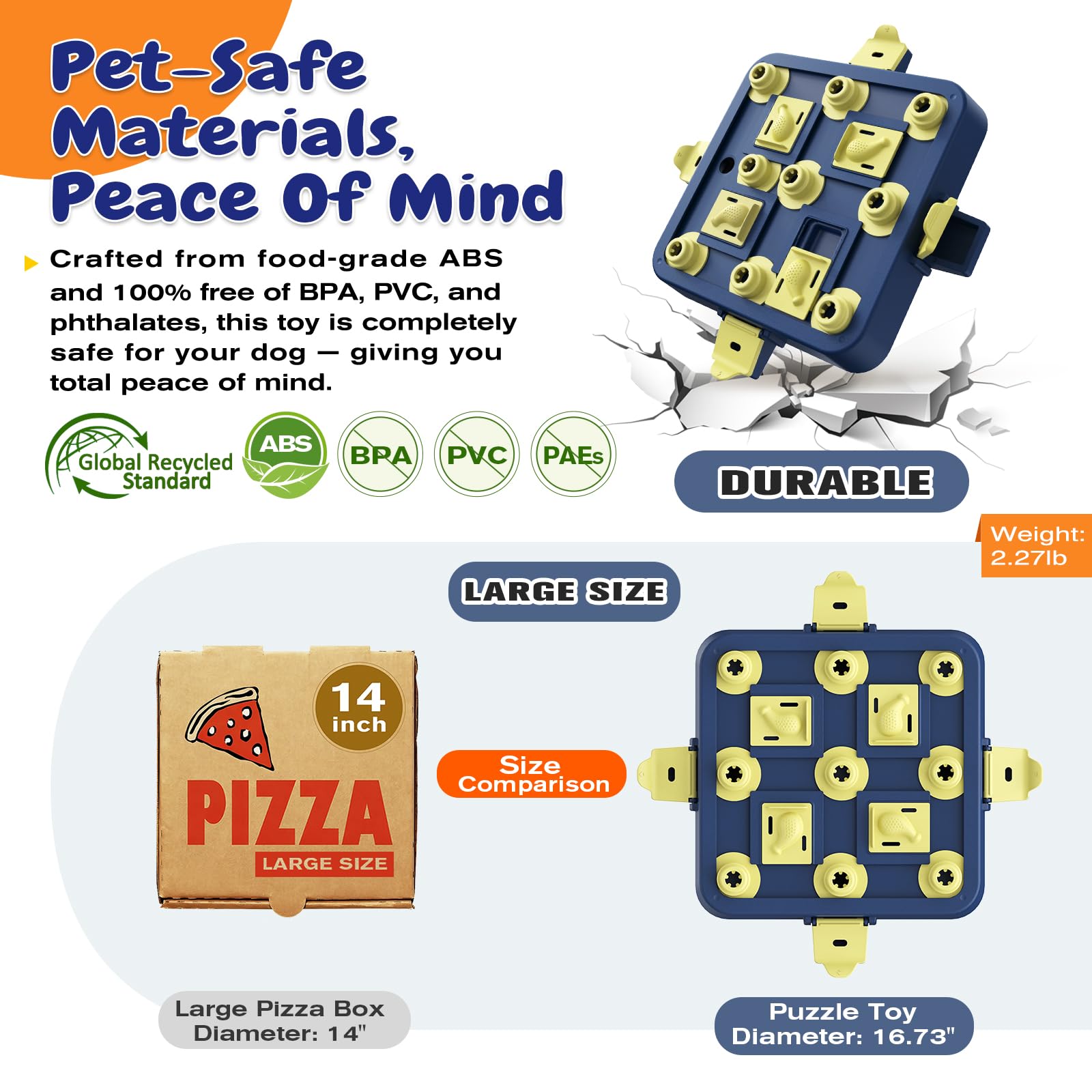 KADTC Dog Chess Puzzle Toy, U.S. Brand & Design - 3 Levels of Step-by-Step Challenge,Easy-to-Advanced for Smart Dogs Interactive Boredom Buster Mental Stimulation Enrichment Puppy Treat Brain Games - image 3