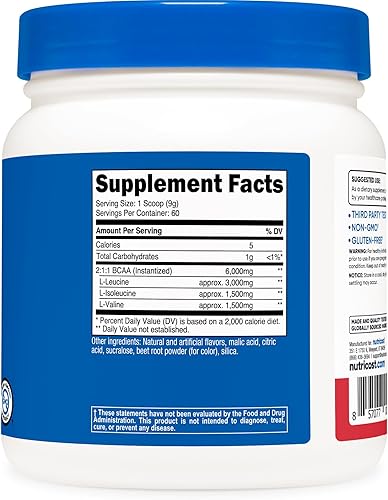 Vista 64 de Nutricost BCAA Polvo 2:1:1