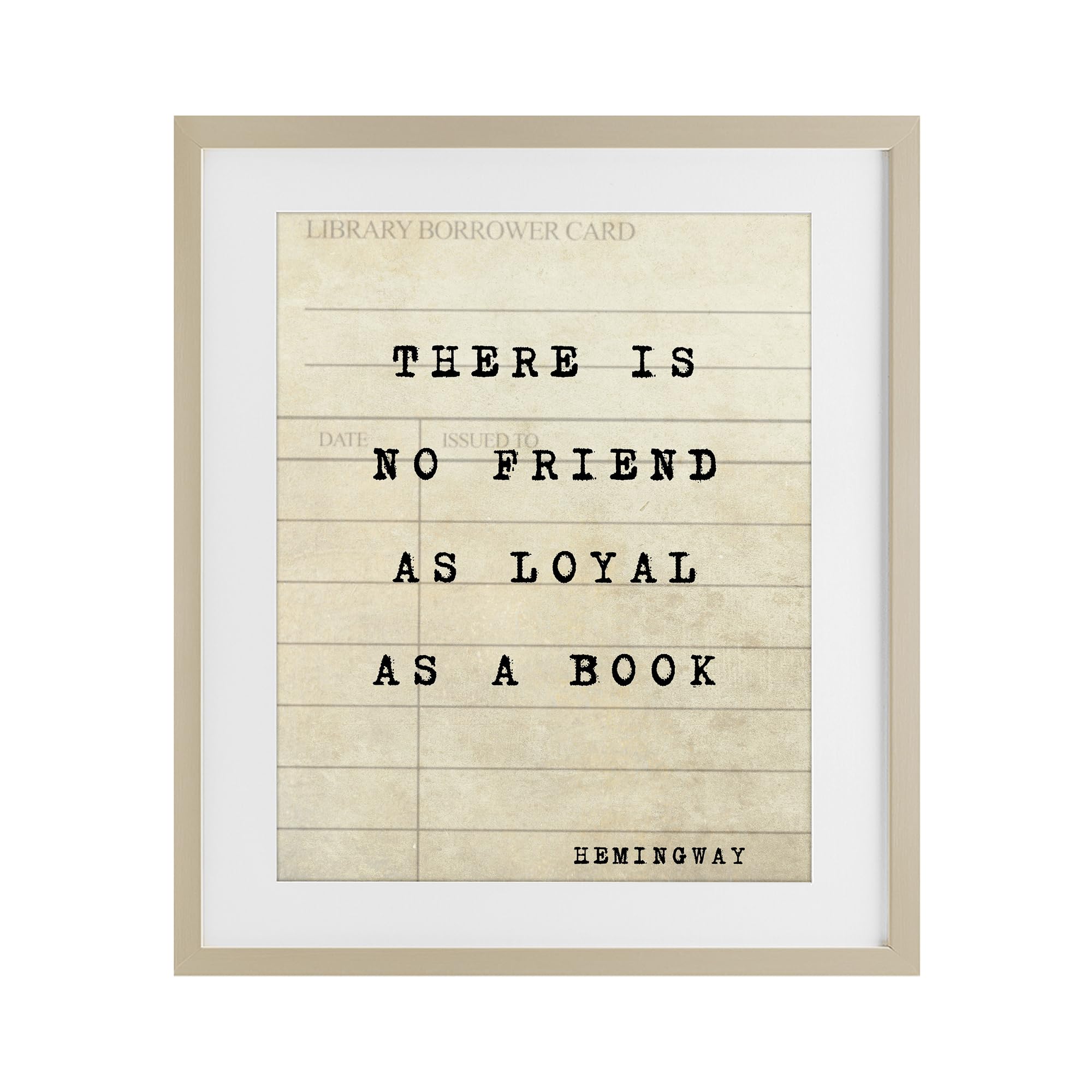 Stupell Industries Harvest Pine (Textured) 'No Friend As Loyal As A Book'| Framed Print Under Glass