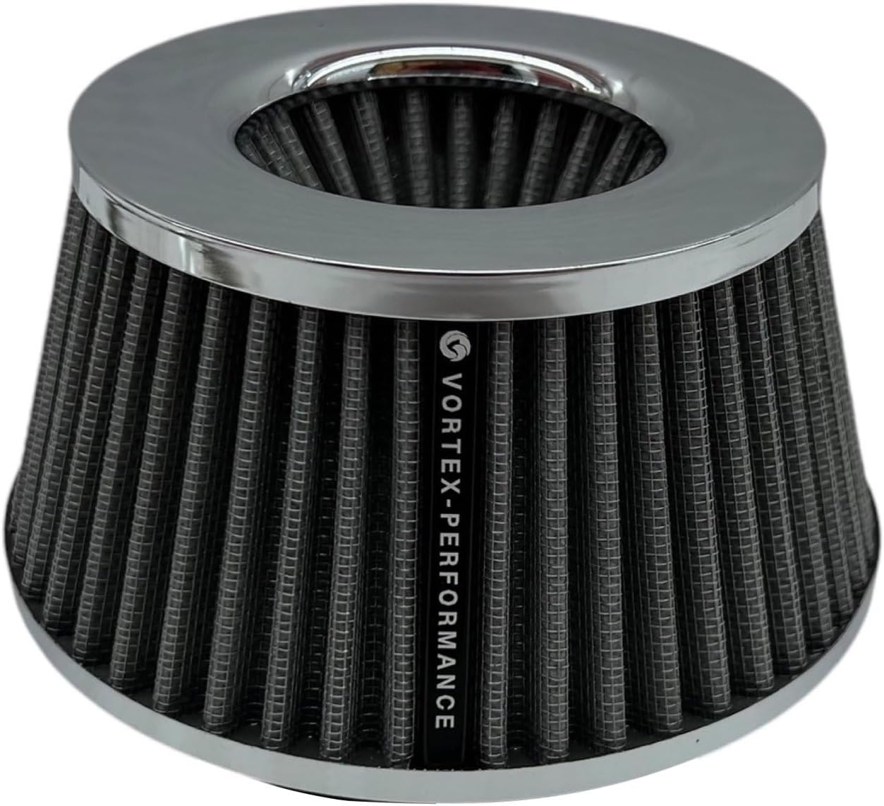 Short Slim cone air filter inlet 3 3.5 4 inch SHORTY PRO - CHROME