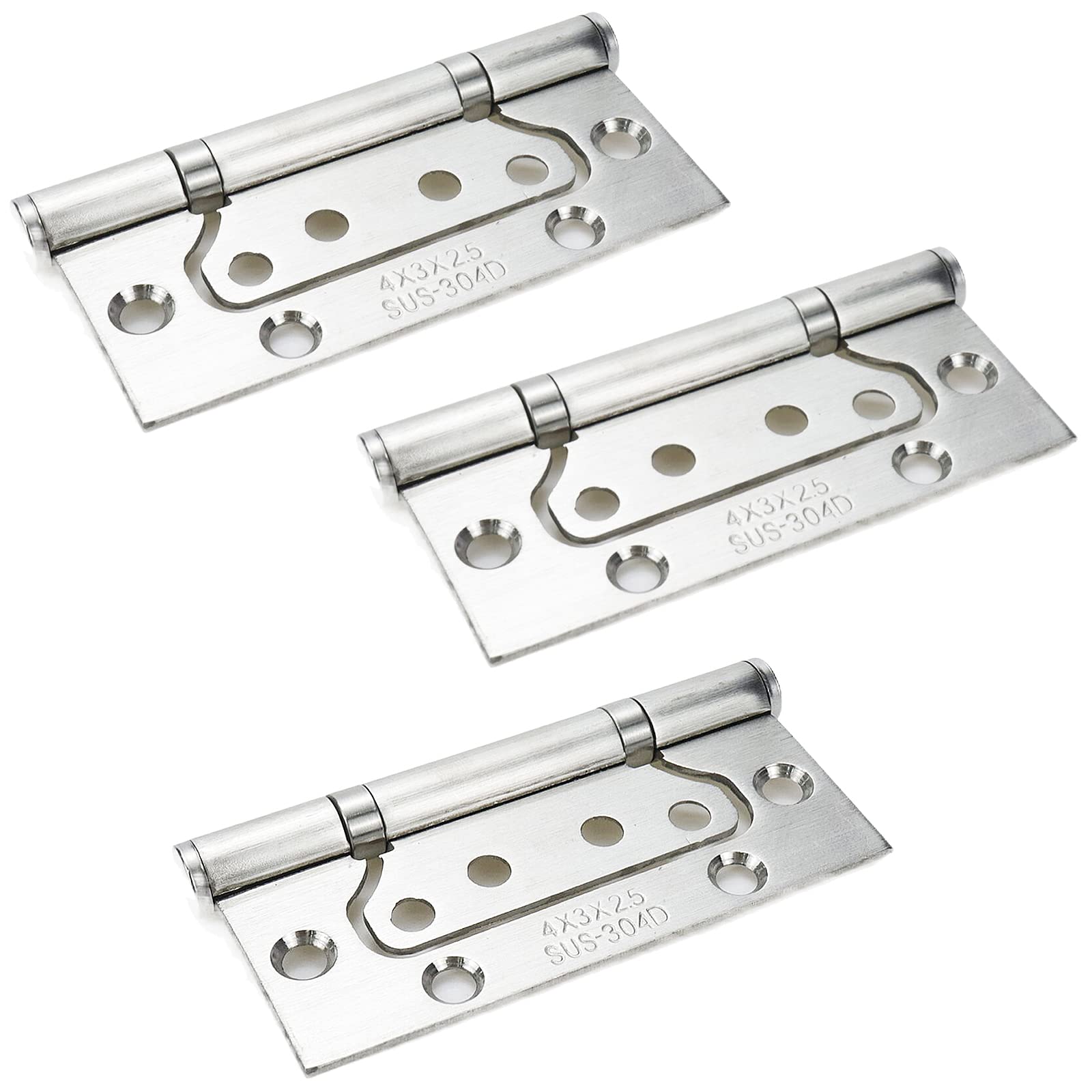 Charnières à double porte silencieuses lot de 3 en acier inox pour un confort total