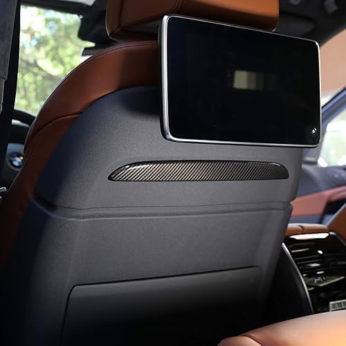 CHEYA Tiras de decoración de respaldo de asiento delantero ABS para BMW X5 G05 X7 G07 2019 (estilo de fibra de carbono)