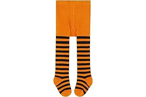 Girls' Striped Halloween Tights